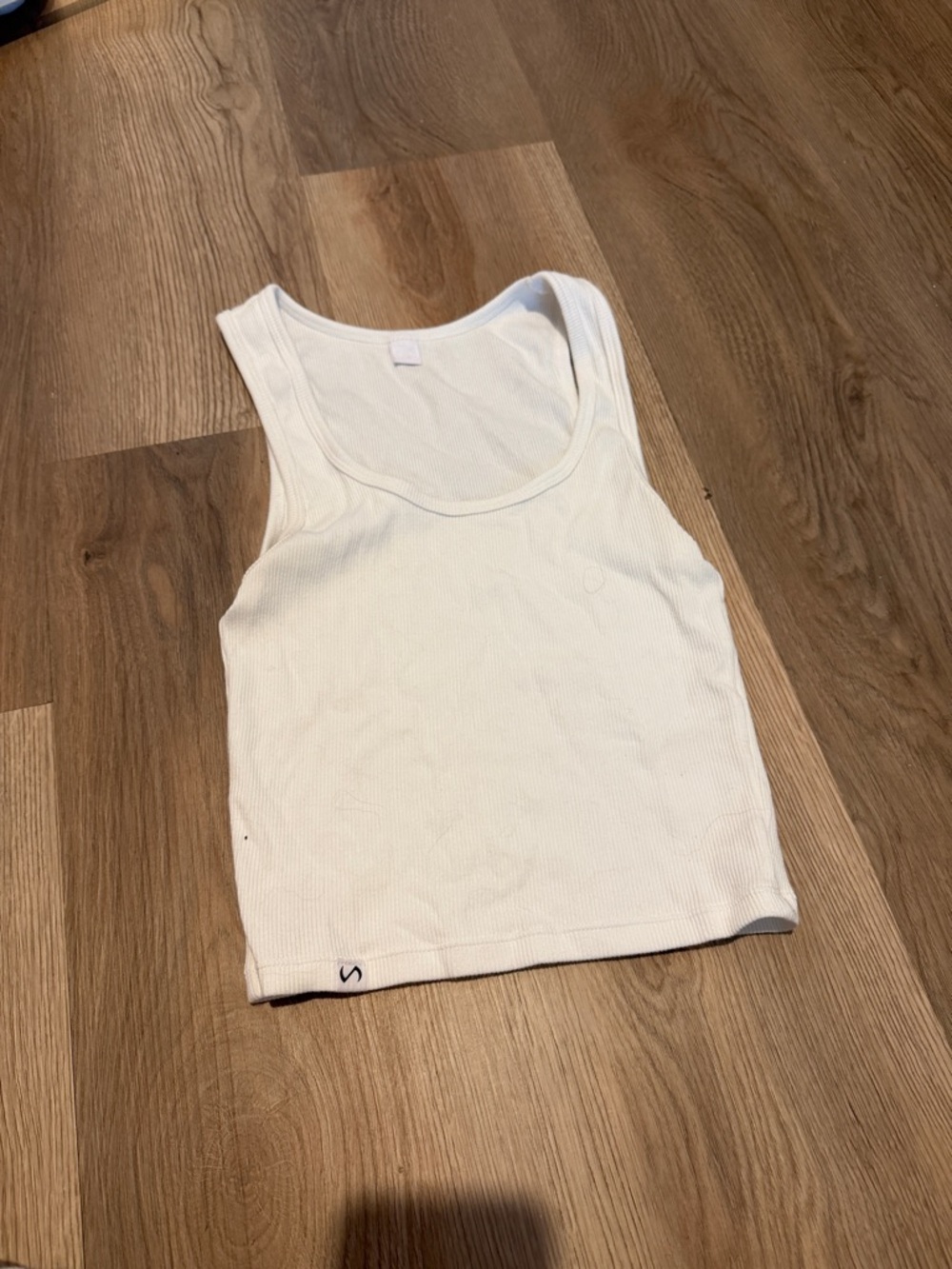 TLF White Ribbed Tank Top
